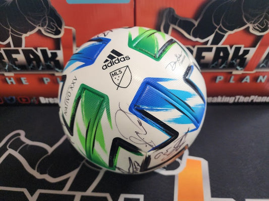 WOW! 2020 Real Salt Salt Lake Soccer Ball 13 Autos Beckett COA MLS Fanatics