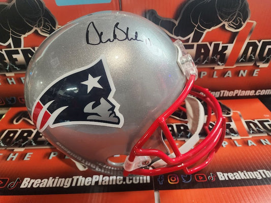 Drew Bledsoe Auto Full Size Helmet Patriots Schwartz COA SEE PHOTO