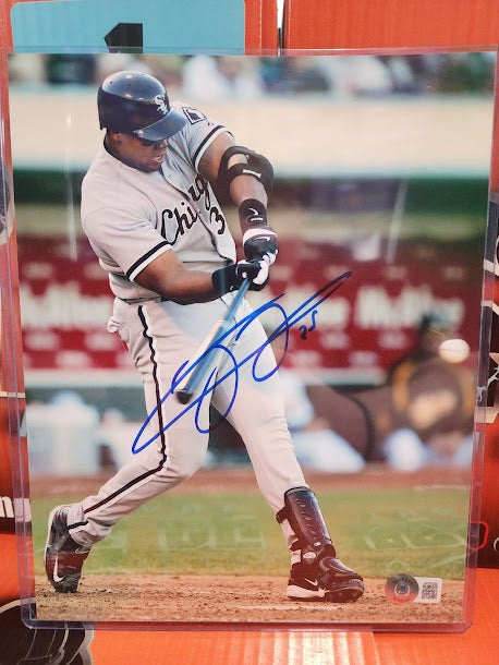 Frank Thomas Autographed 8x10 Baseball Photo Beckett COA White Sox