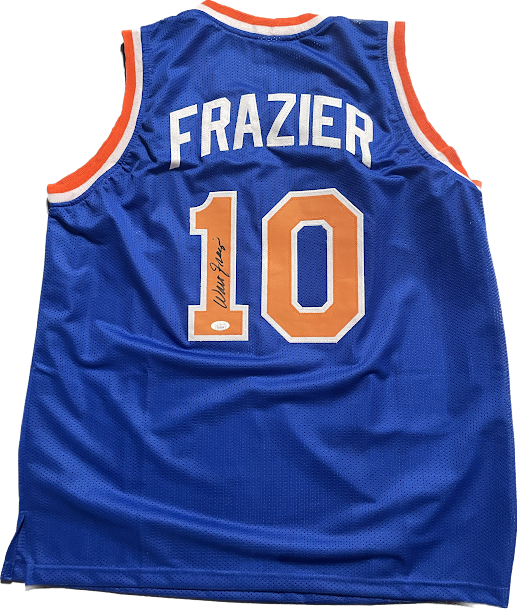 Walt Frazier Auto Custom Jersey NY Knicks JSA COA