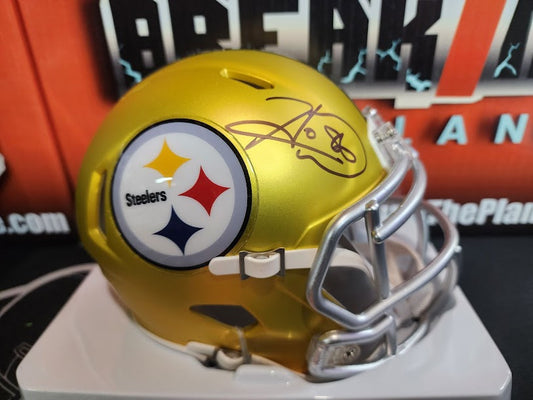 Hines Ward Blaze Autographed JSA COA Steelers Mini Helmet