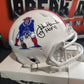 John Hannah Auto Mini Helmet Patriots Tristar COA Hall of Fame