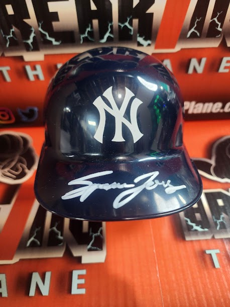 Spencer Jones Auto Yankees Mini Helmet Fanatics COA with stand Rawlings