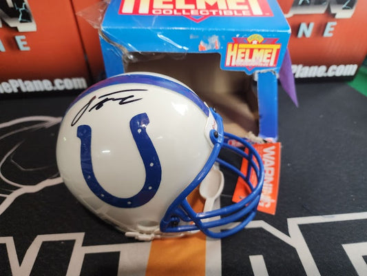 RARE Jonathan Taylor Autographed 90s MICRO Colts Mini helmet Fanatics COA