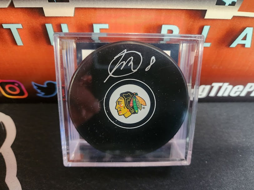 Dominik Kubalik Autographed Chicago Blackhawks Puck COA