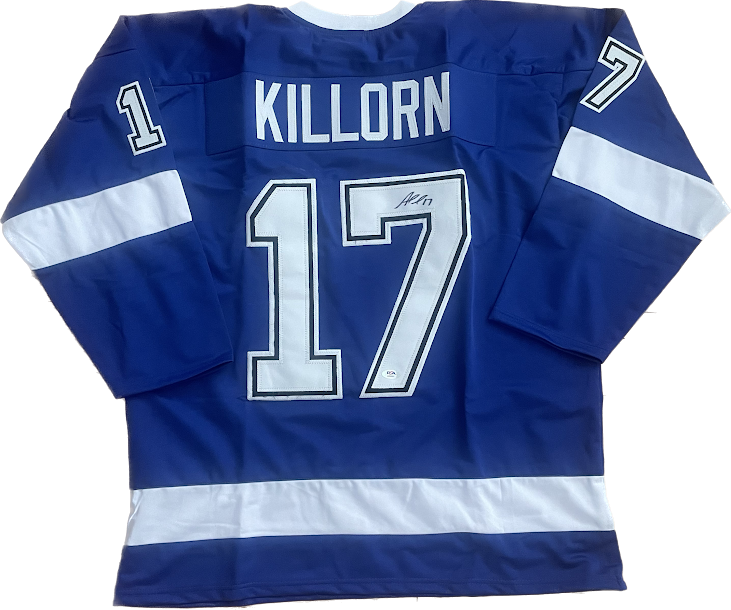 Archie Killorn Alex Killorn Autographed Custom Hockey Jersey Lightning PSA COA ...
