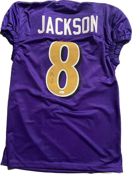 Lamar Jackson Auto Custom Jersey Ravens JSA COA Pro Cut