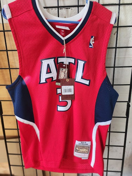 Lou Williams Atlanta Hawks Mitchell and Ness Hardwood Classics Jersey Size M Unsigned