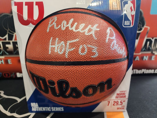 Robert Parrish Auto Basketball Hall of Fame Inscription Celtics Tristar COA