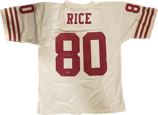 Jerry Rice 49ers Jersey Auto LICENSED Mitchell and Ness Fanatics COA Size L