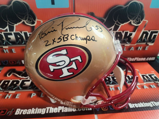 Bill Romanowski Auto Full Size Helmet 49ers Tritsar COA Inscription SEE PHOTOS