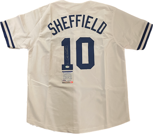 Gary Sheffield Auto Custom Jersey LA Dodgers PSA COA