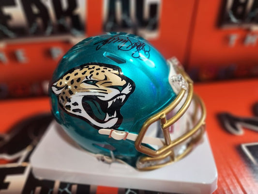 Jimmy Smith Auto FLASH Mini Helmet Jaguars JSA COA