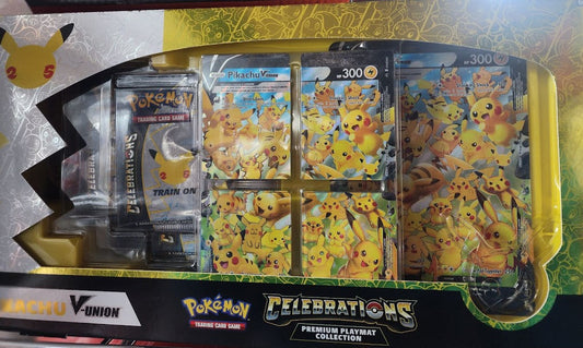 Pokemon Celebrations Pikachu V-Union Premium Playmat Collection Box