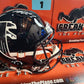 Mike Vick Auto Full Size Helmet Falcons Beckett COA Riddell Speed
