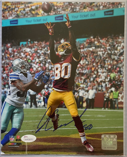 Jamison Crowder Autographed Commanders 8x10 Photo with JSA COA