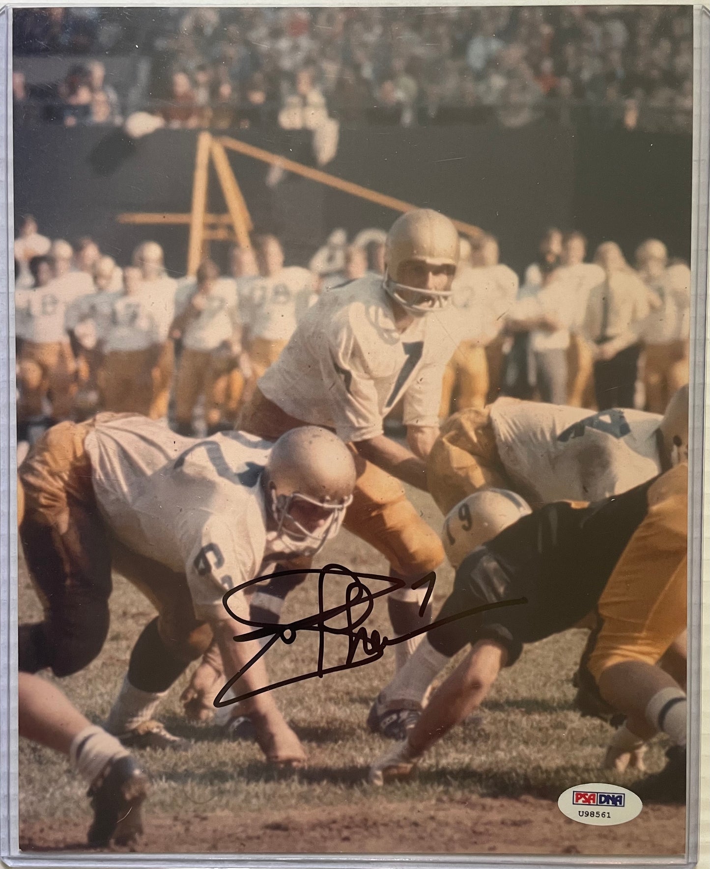 Joe Theismann Autographed College Notre Dame 8x10 Photo with PSA COA Commanders