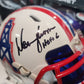 Warren Moon Autographed Oilers Titans deluxe mini helmet with visor and clips Beckett COA