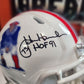 John Hannah Auto Mini Helmet Patriots Tristar COA Hall of Fame