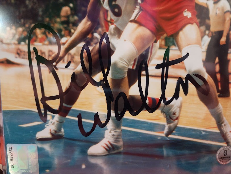 Bill Walton Autographed 8x10 Basketball Photo Blazers Lakers Beckett COA