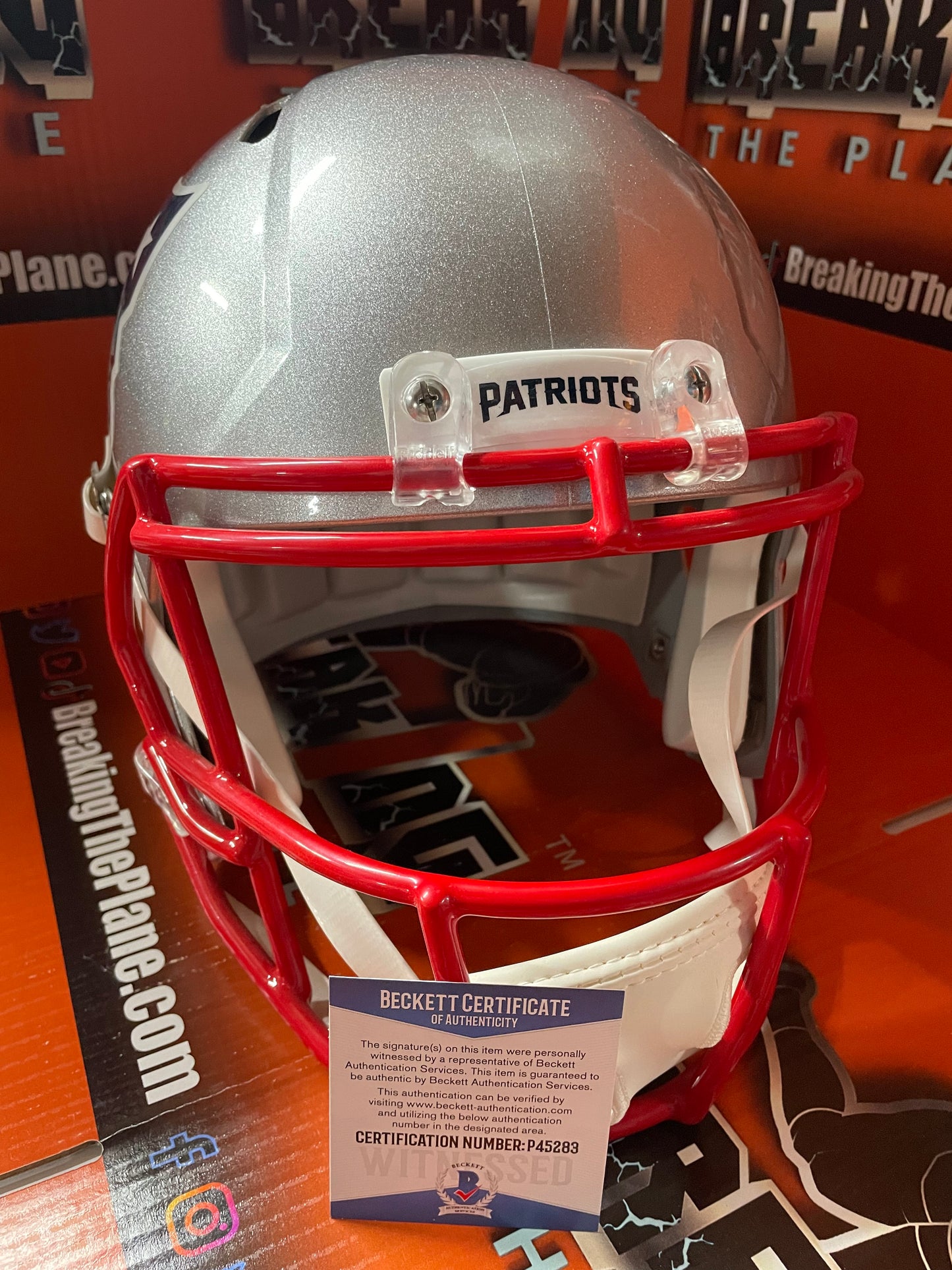 N'keal Harry Autographed Patriots Full Size Helmet With Beckett COA