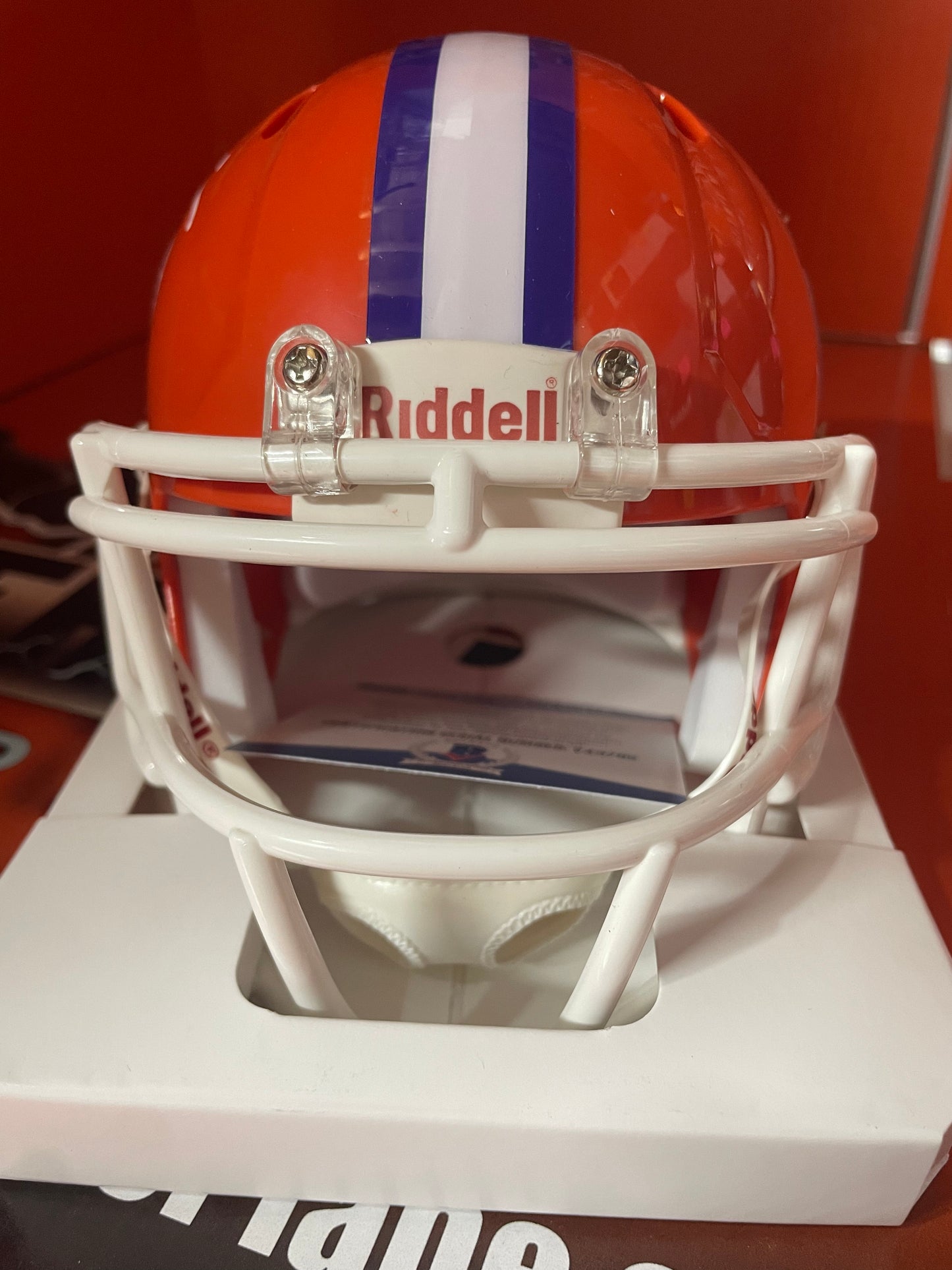 Isaiah Simmons Autographed Clemson Mini Helmet with Beckett COA Broncos