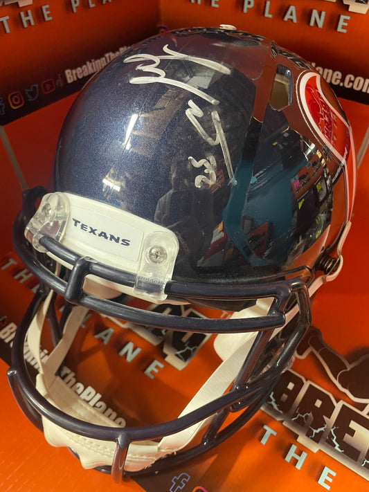 Jabar Gaffney Autographed Authentic Texans Full Size Helmet *SIGNATURE SMUDGES*