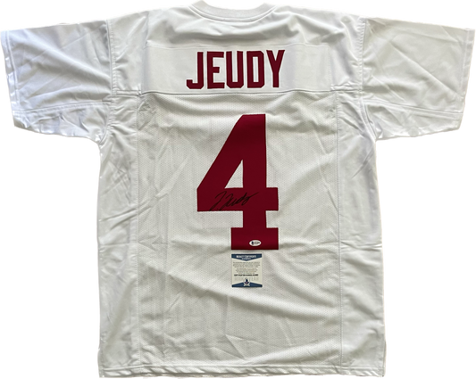 Jerry Jeudy Autographed Custom College Alabama Football Jersey Beckett COA Browns