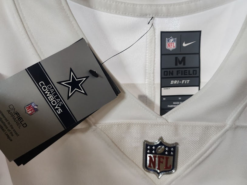 Ezekiel Zeke Elliott On Field Nike Licensed Dallas Cowboys White Jersey Size Medium Unsigned