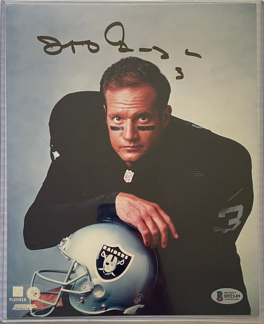 Jeff George Autographed Raiders 8x10 Photo with Beckett COA