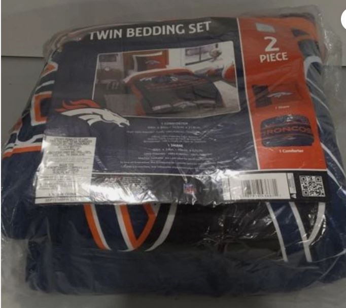Northwest NFL Denver Broncos Comforter and Sham Set, Twin, Safety