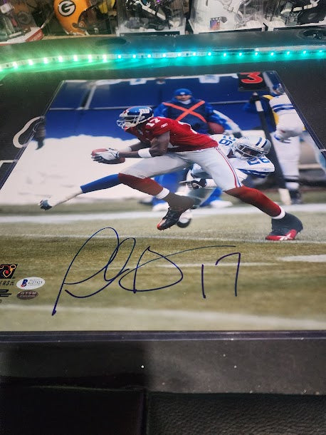 Plaxico Burress 16x20 Auto Photo NY Giants Beckett COA Alt Jersey