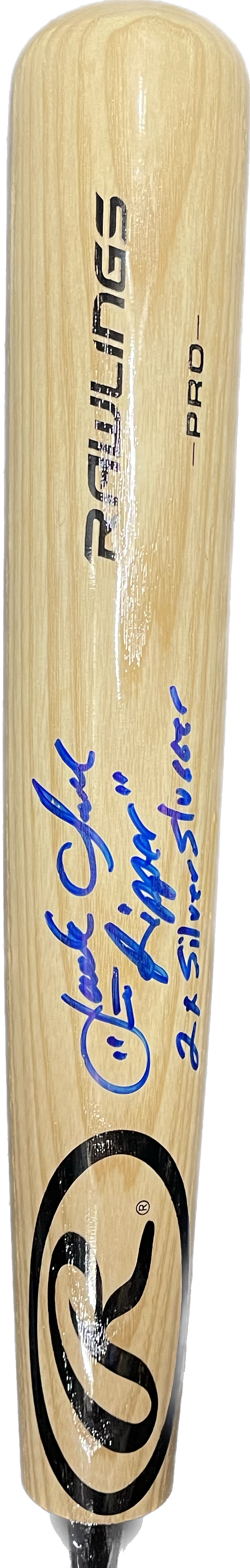 Jack Clark Giants Autographed Wooden Rawlings Baseball Bat Inscriptions JSA COA