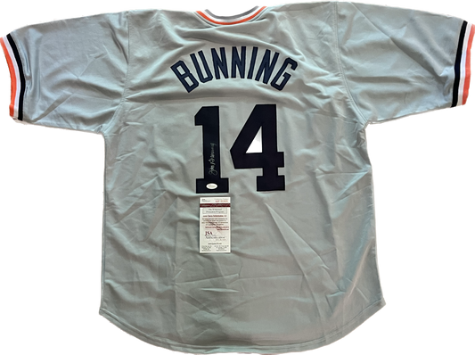 Jim Bunning Autographed Tigers Custom Jersey with JSA COA