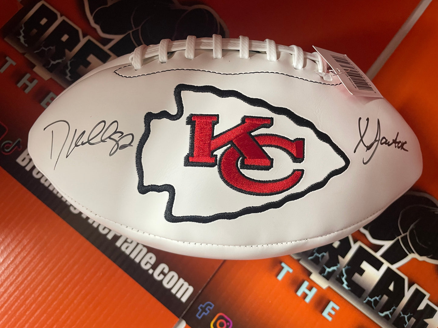 Dante Hall Autographed Kansas City Chiefs Football with PSA COA