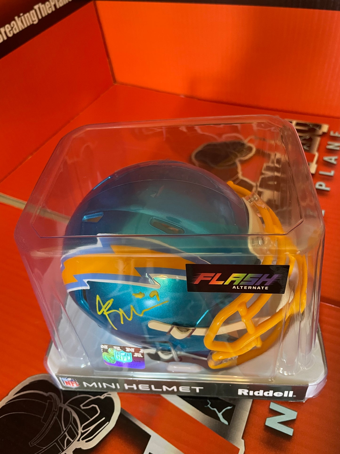 Kenneth Murray Autographed Chargers Mini Helmet with Beckett COA - WW30353