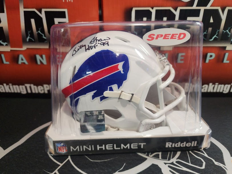 Billy Shaw Auto Mini Helmet Bills JSA COA Hall of Fame