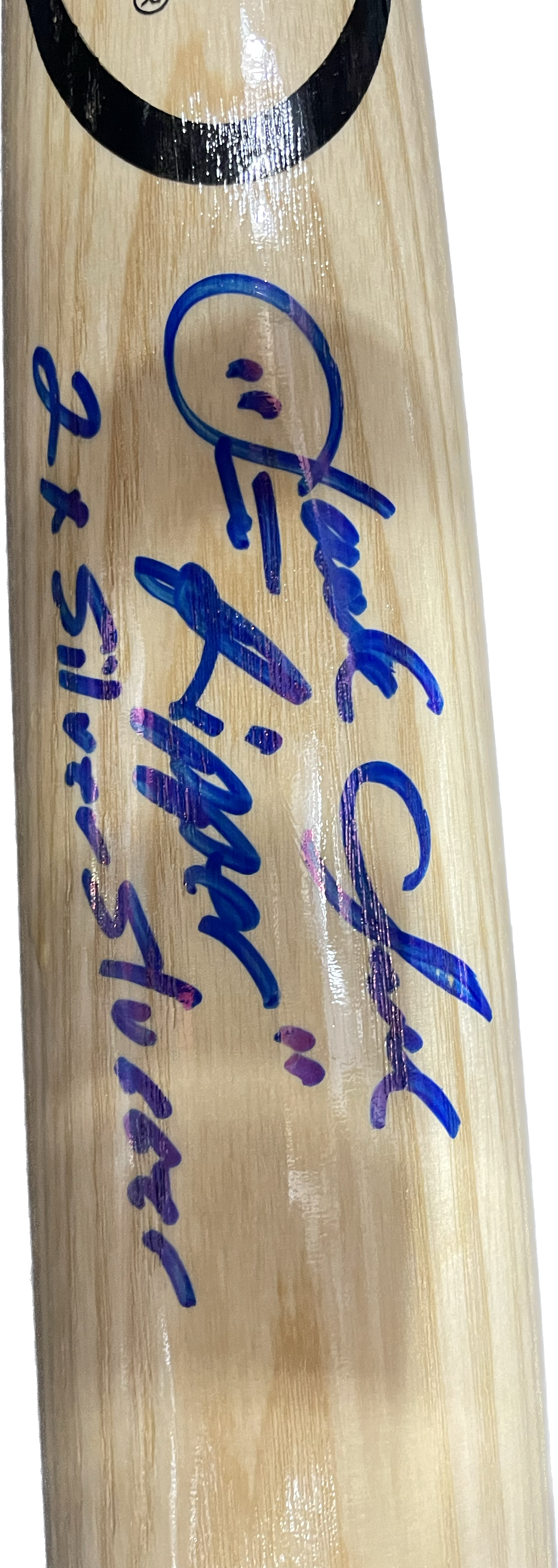 Jack Clark Giants Autographed Wooden Rawlings Baseball Bat Inscriptions JSA COA