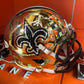 Alvin Kamara Autographed Saints Chrome Mini Helmet with Beckett COA SCRATCHES