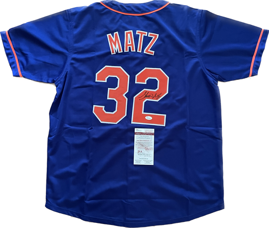 Steven Matz Autographed Mets Custom Jersey with JSA COA