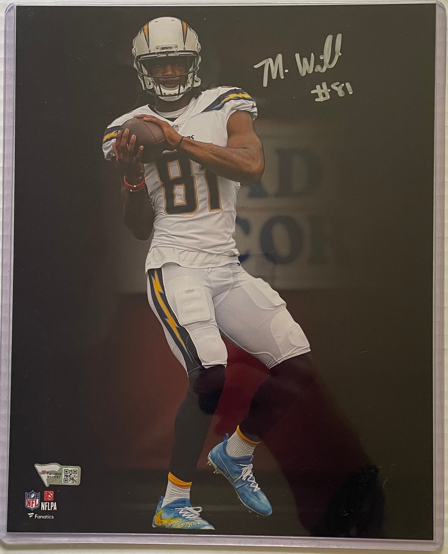 Mike Williams Autographed Chargers 8x10 Photo with Fanatics COA