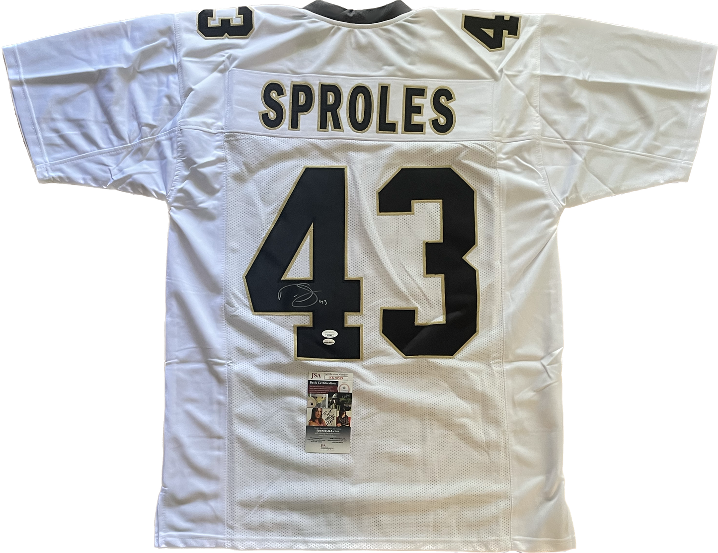 Darren Sproles Autographed Custom New Orleans Saints Jersey with JSA COA