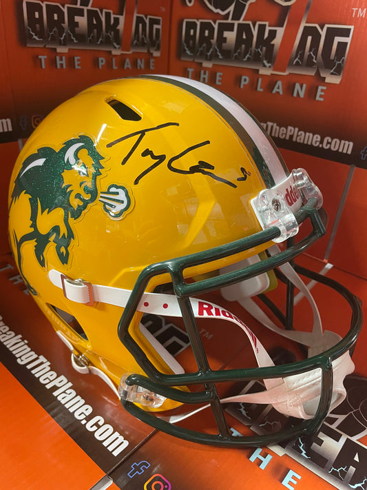 Trey Lance Autographed College Full Size Helmet with Beckett COA Cowboys