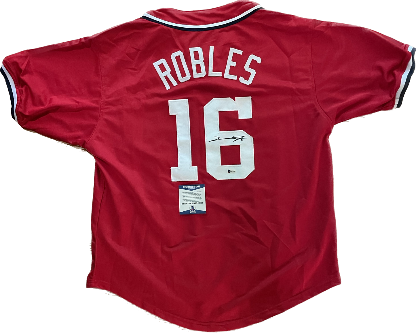 Victor Robles Autographed Nationals Custom Jersey with Beckett COA