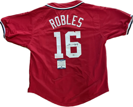 Victor Robles Autographed Nationals Custom Jersey with Beckett COA