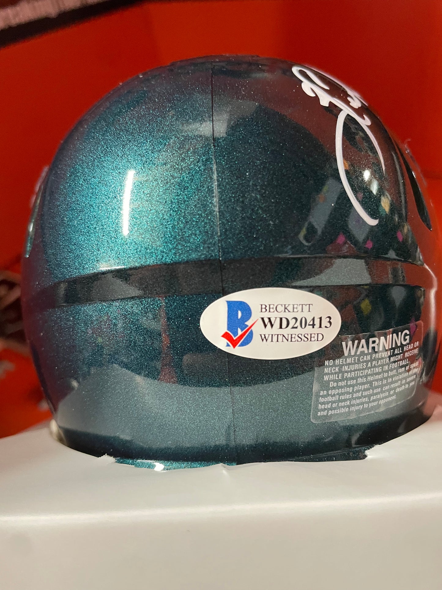 Herschel Walker Autographed Philadelphia Eagles Mini Helmet with Beckett COA