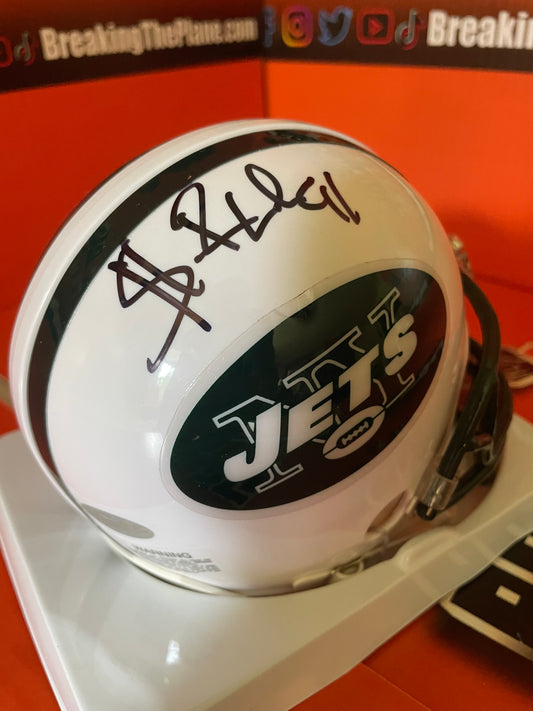 Sheldon Richardson Autographed Jets Mini Helmet with Fanatics COA - A929287
