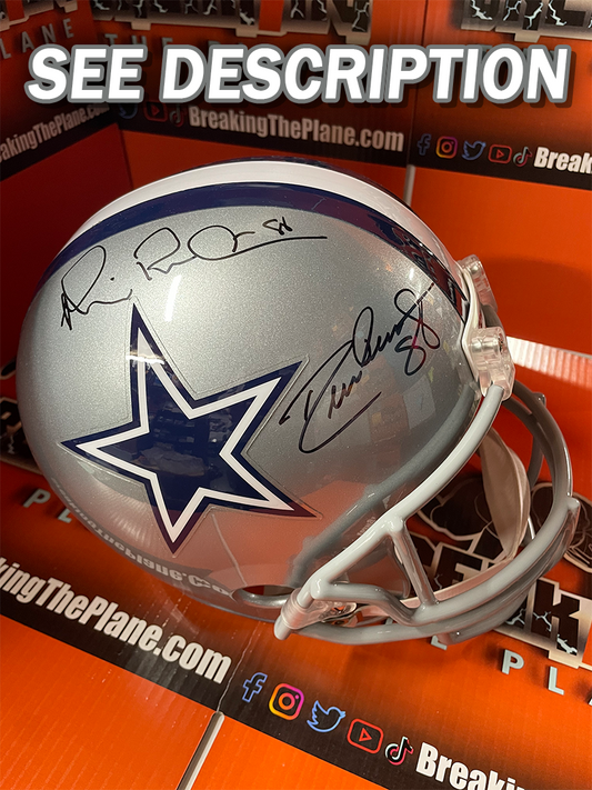 Drew Pearson/Michael Irvin Autographed Cowboys Full Size Helmet NO COA