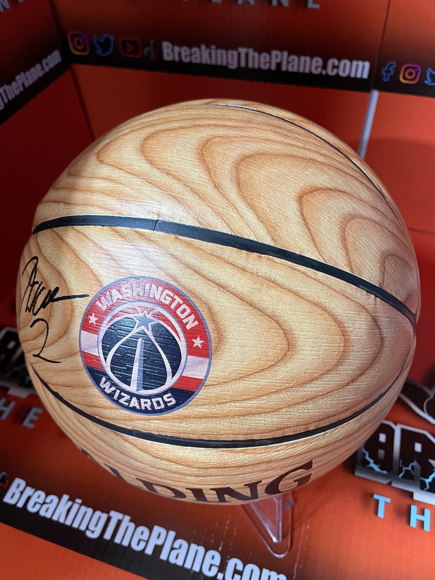 John Wall Autographed Wizards Wood Grain Basketball with JSA COA - WIT109568