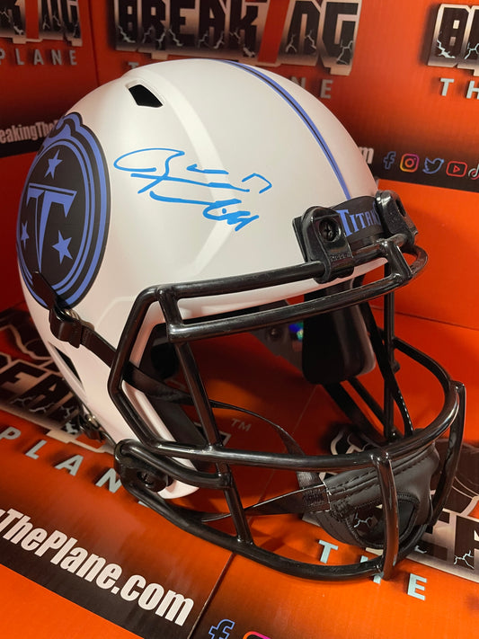 Ryan Tannehill Autographed Titans Lunar Full Size Helmet with Beckett COA